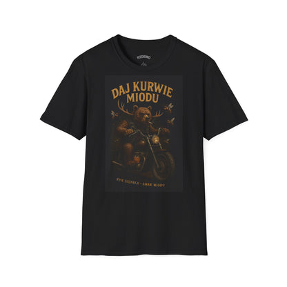 Daj Kurwie Miodu Graphic T-Shirt – Unisex Vintage Style Tee