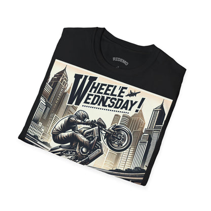 Koszulka Unisex „Wheelie Wednesday” – dla fanów motocykli i adrenaliny